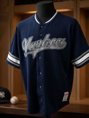 Vintage New York Yankees Baseball Jersey Jeter Pre-Owned XL